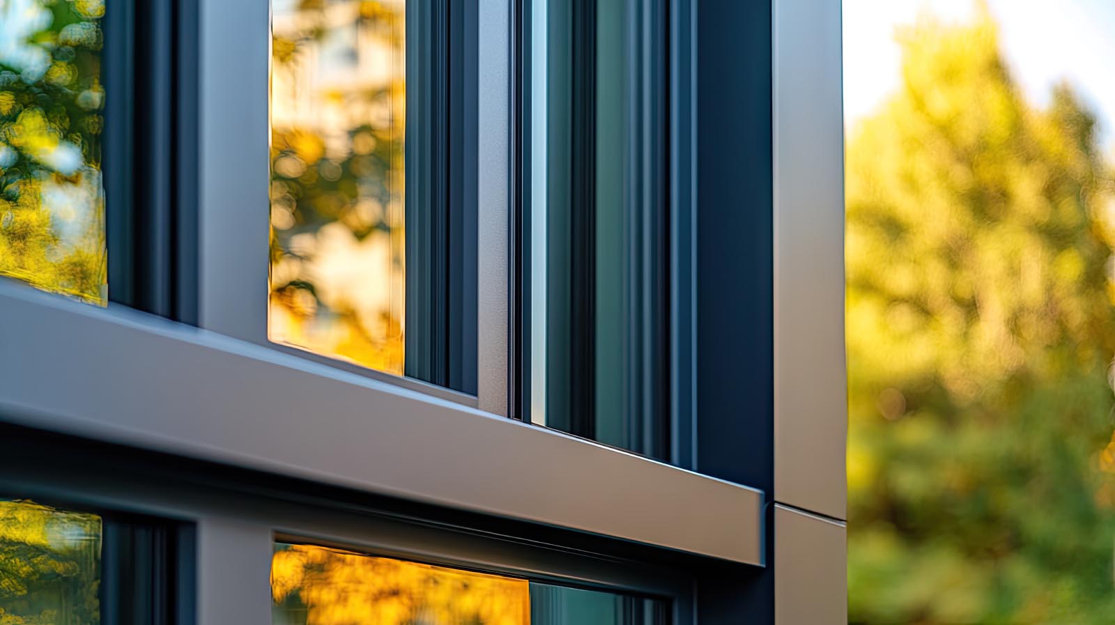 black aluminium window