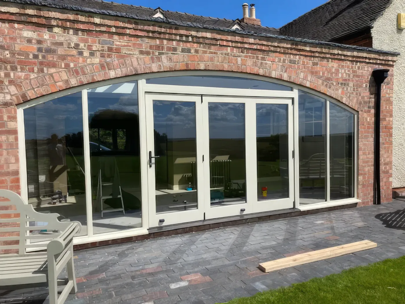 curved bifold doors