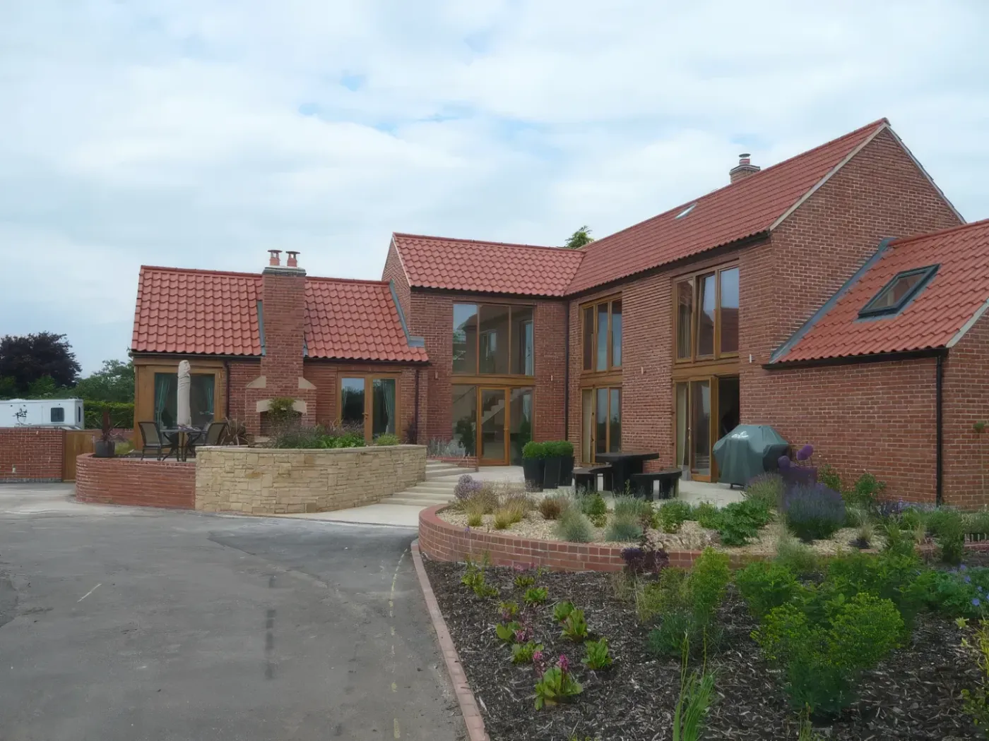 brown windows and doors